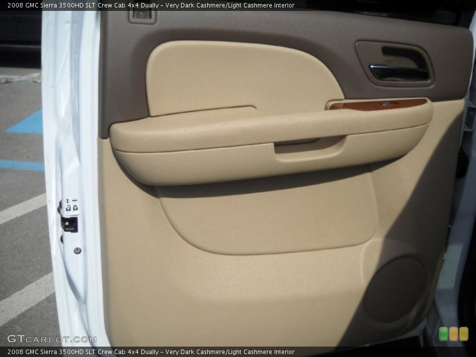 Very Dark Cashmere/Light Cashmere Interior Door Panel for the 2008 GMC Sierra 3500HD SLT Crew Cab 4x4 Dually #46693658