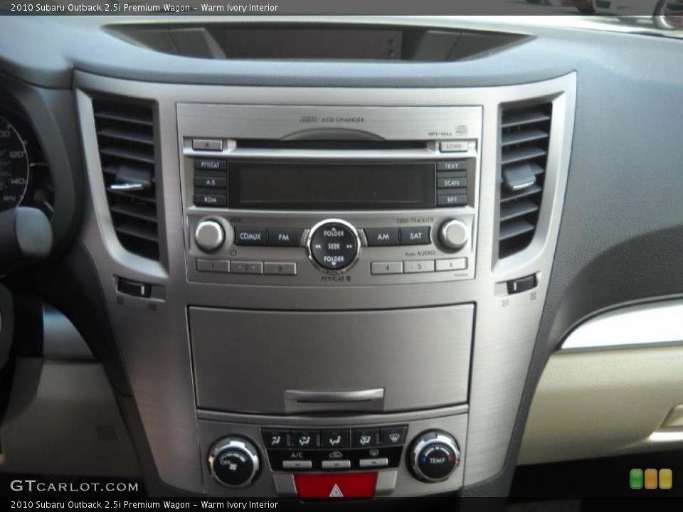 Warm Ivory Interior Controls for the 2010 Subaru Outback 2.5i Premium Wagon #46694000