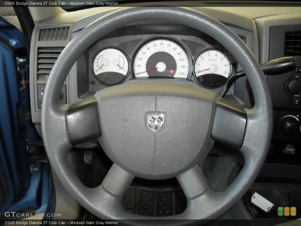 Medium Slate Gray Interior Steering Wheel for the 2006 Dodge Dakota ST Club Cab #46695989