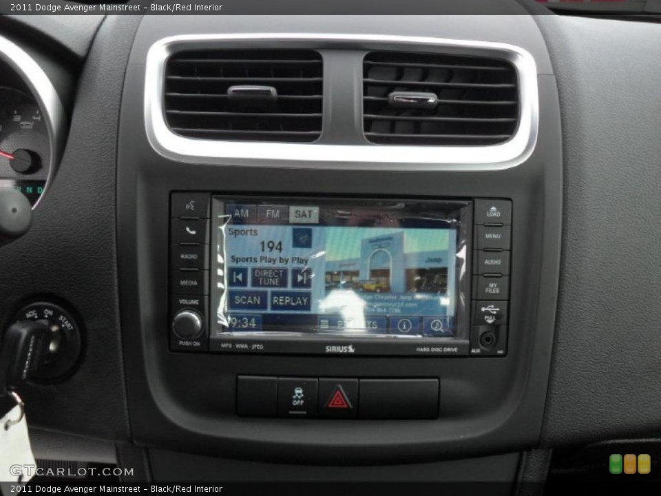 Black/Red Interior Controls for the 2011 Dodge Avenger Mainstreet #46696421