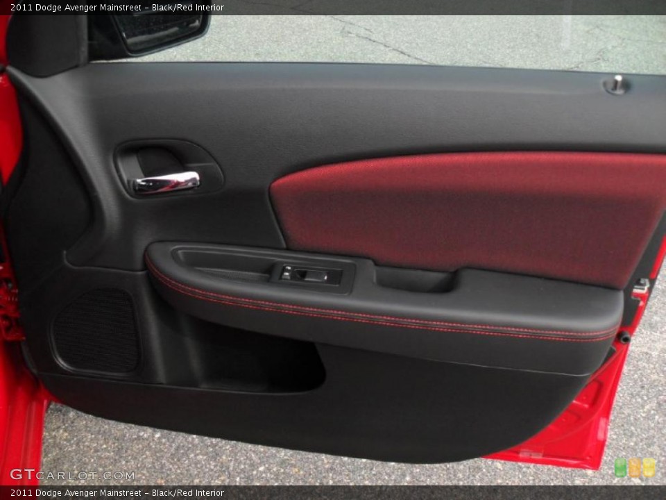 Black/Red Interior Door Panel for the 2011 Dodge Avenger Mainstreet #46696448