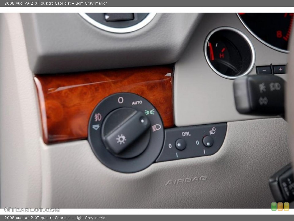 Light Gray Interior Controls for the 2008 Audi A4 2.0T quattro Cabriolet #46698564