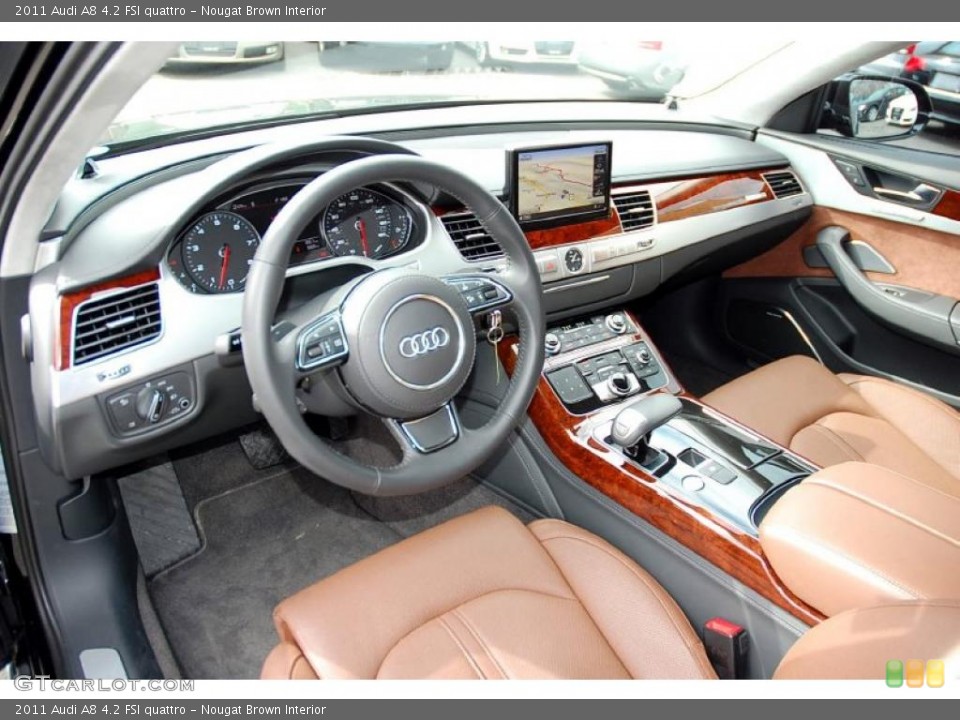 Nougat Brown 2011 Audi A8 Interiors