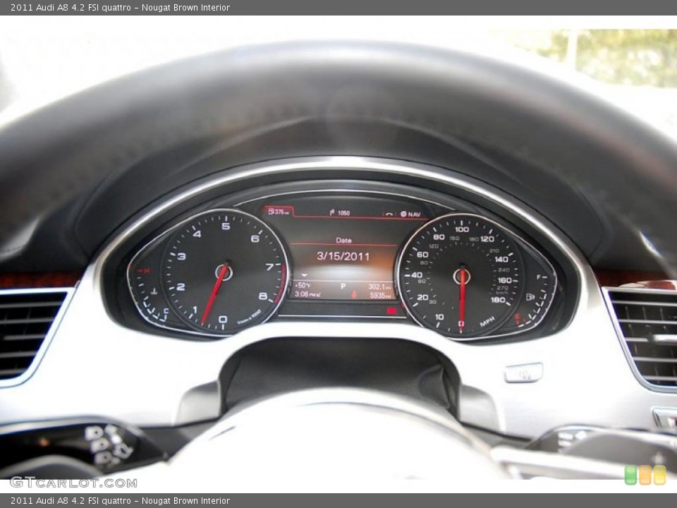 Nougat Brown Interior Gauges for the 2011 Audi A8 4.2 FSI quattro #46698999