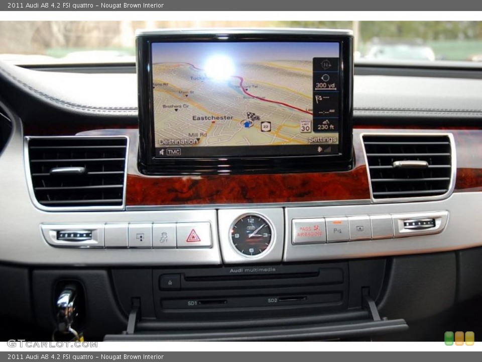 Nougat Brown Interior Navigation for the 2011 Audi A8 4.2 FSI quattro #46699008