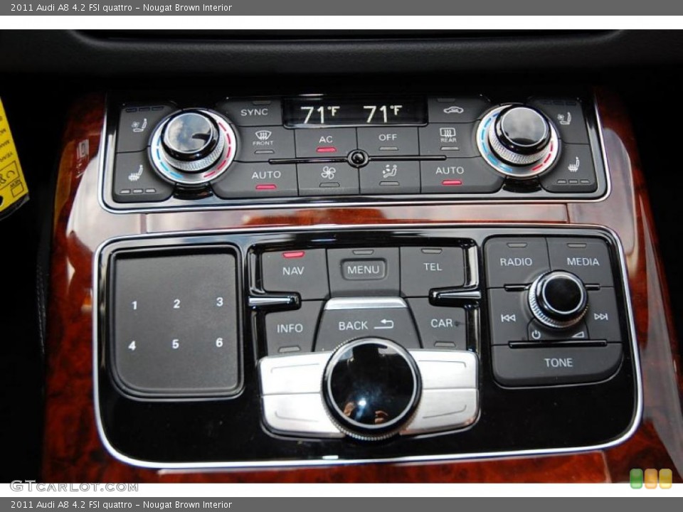 Nougat Brown Interior Controls for the 2011 Audi A8 4.2 FSI quattro #46699023