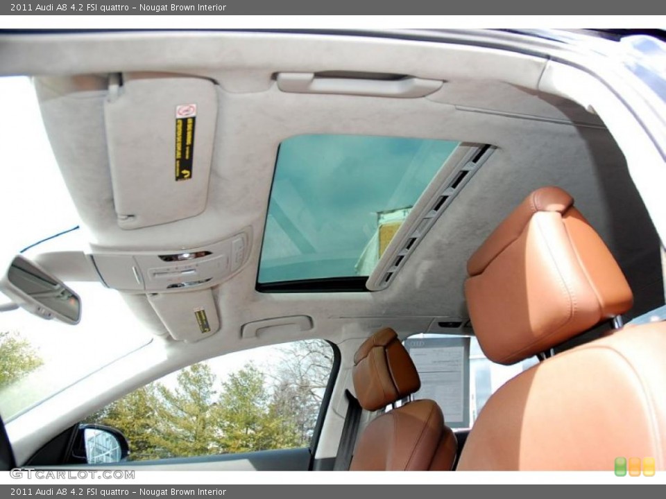 Nougat Brown Interior Sunroof for the 2011 Audi A8 4.2 FSI quattro #46699074