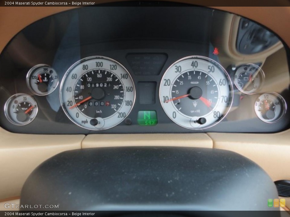 Beige Interior Gauges for the 2004 Maserati Spyder Cambiocorsa #46699176