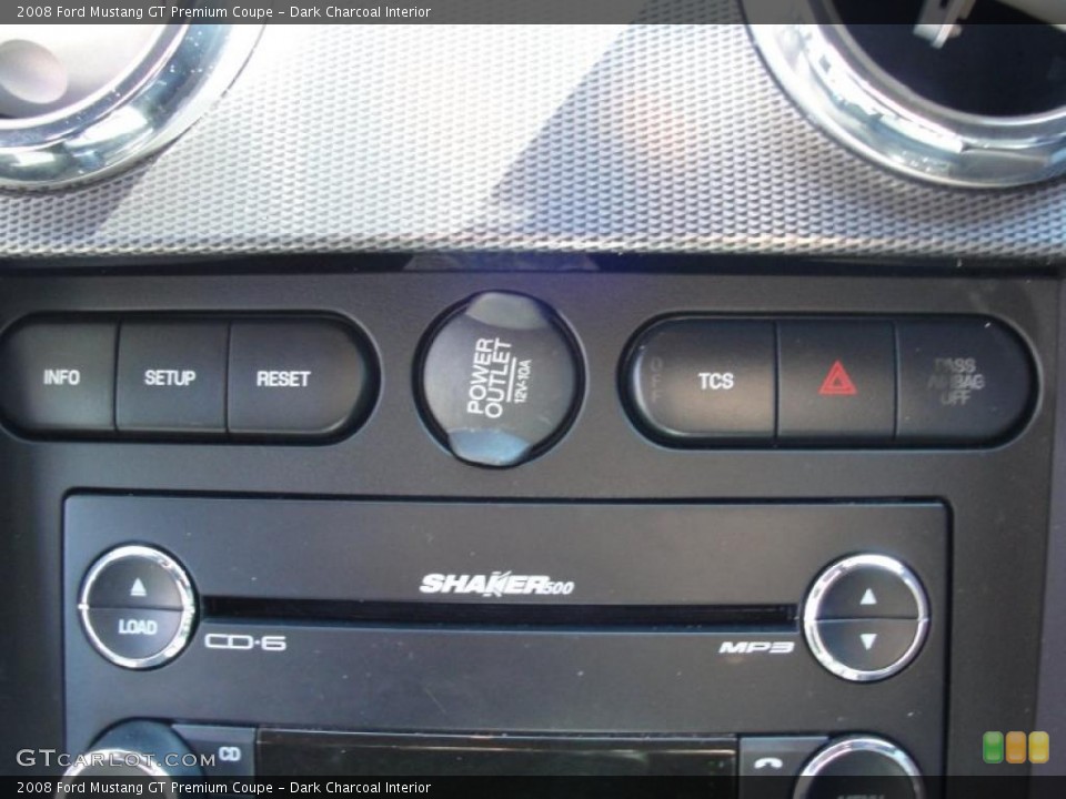 Dark Charcoal Interior Controls for the 2008 Ford Mustang GT Premium Coupe #46699429
