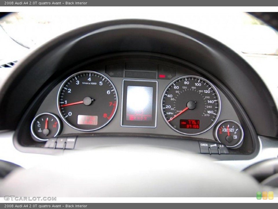Black Interior Gauges for the 2008 Audi A4 2.0T quattro Avant #46700925