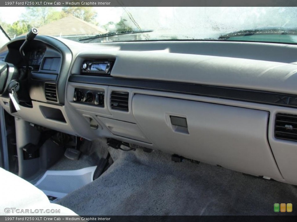 Medium Graphite Interior Dashboard for the 1997 Ford F250 XLT Crew Cab #46701351