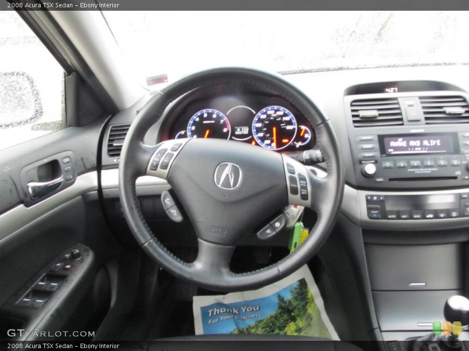 Ebony Interior Steering Wheel for the 2008 Acura TSX Sedan #46702731