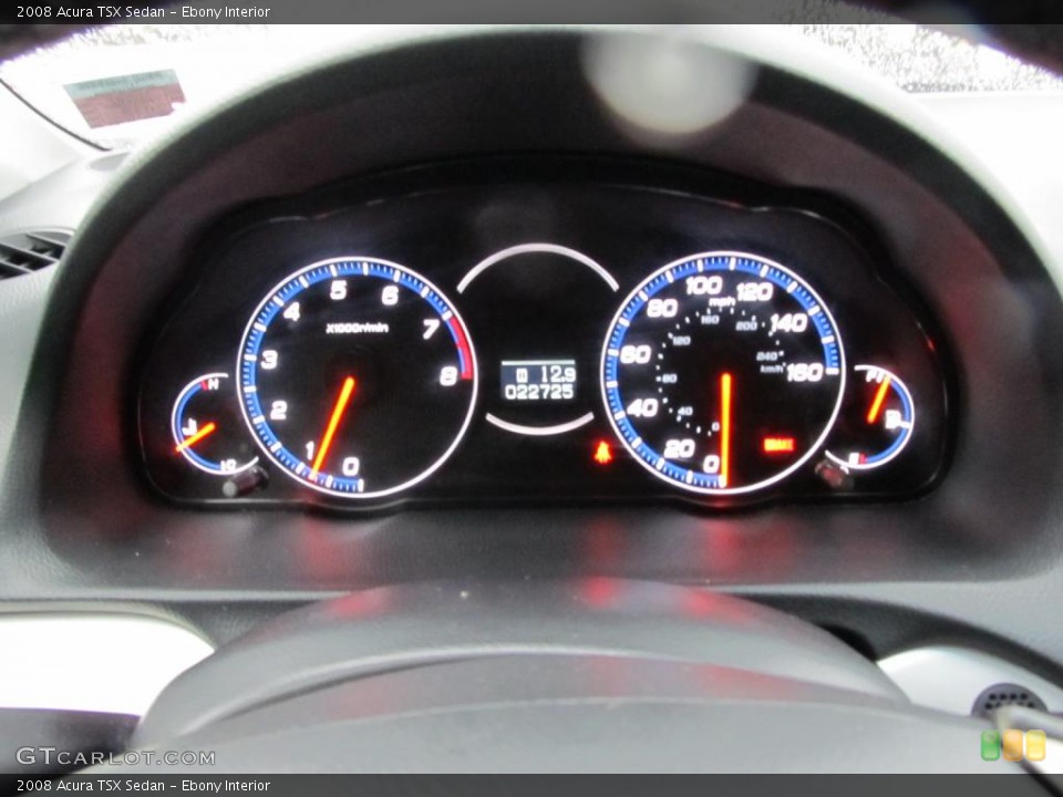 Ebony Interior Gauges for the 2008 Acura TSX Sedan #46702755
