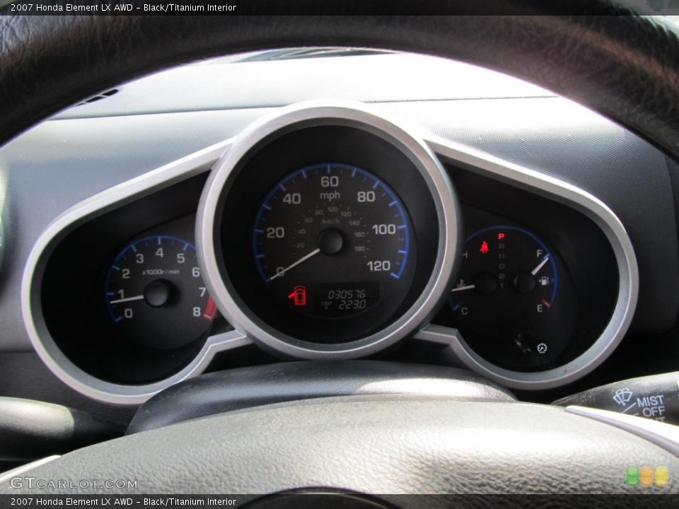 Black/Titanium Interior Gauges for the 2007 Honda Element LX AWD #46703142
