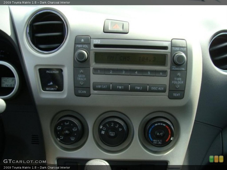 Dark Charcoal Interior Controls for the 2009 Toyota Matrix 1.8 #46704444