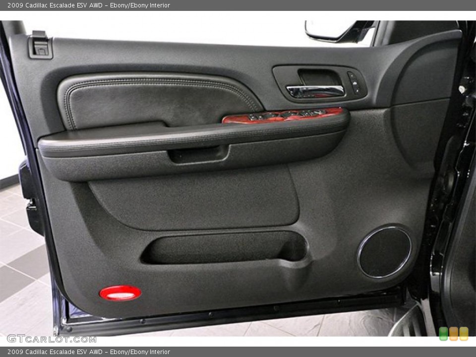 Ebony/Ebony Interior Door Panel for the 2009 Cadillac Escalade ESV AWD #46704918