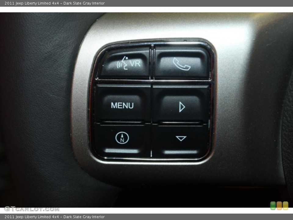 Dark Slate Gray Interior Controls for the 2011 Jeep Liberty Limited 4x4 #46704942