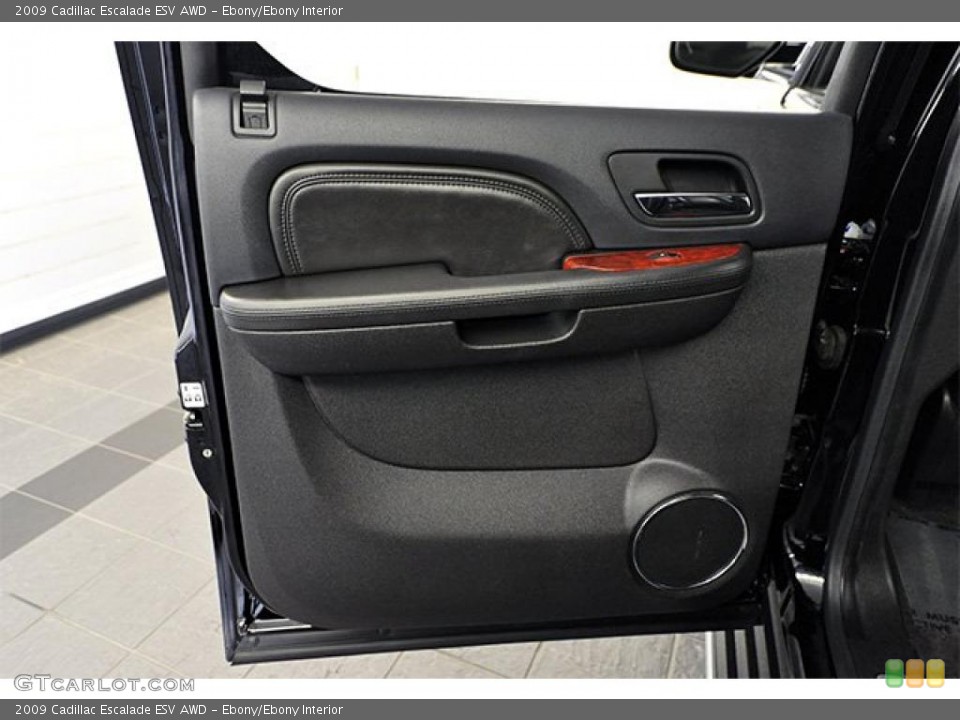 Ebony/Ebony Interior Door Panel for the 2009 Cadillac Escalade ESV AWD #46704951