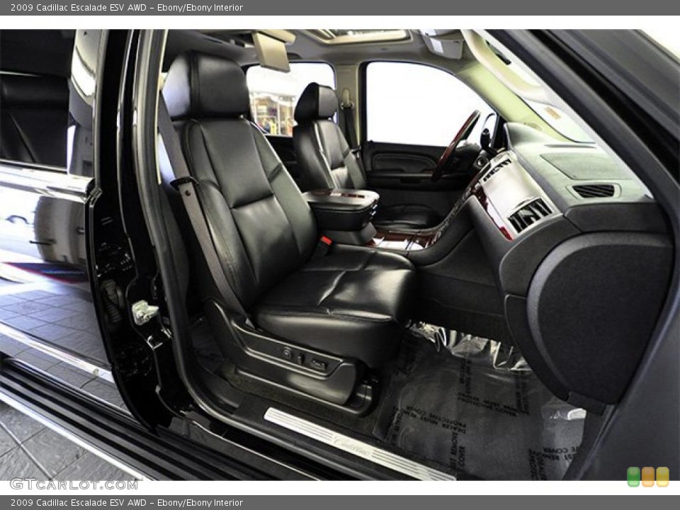 Ebony/Ebony Interior Photo for the 2009 Cadillac Escalade ESV AWD #46704978
