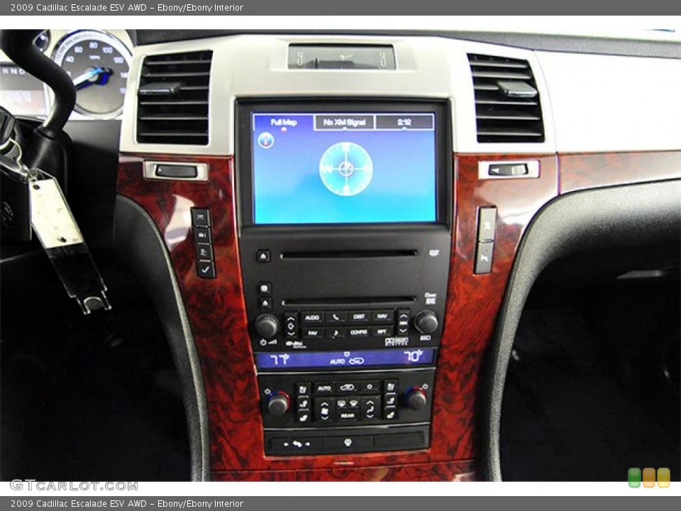 Ebony/Ebony Interior Controls for the 2009 Cadillac Escalade ESV AWD #46705158