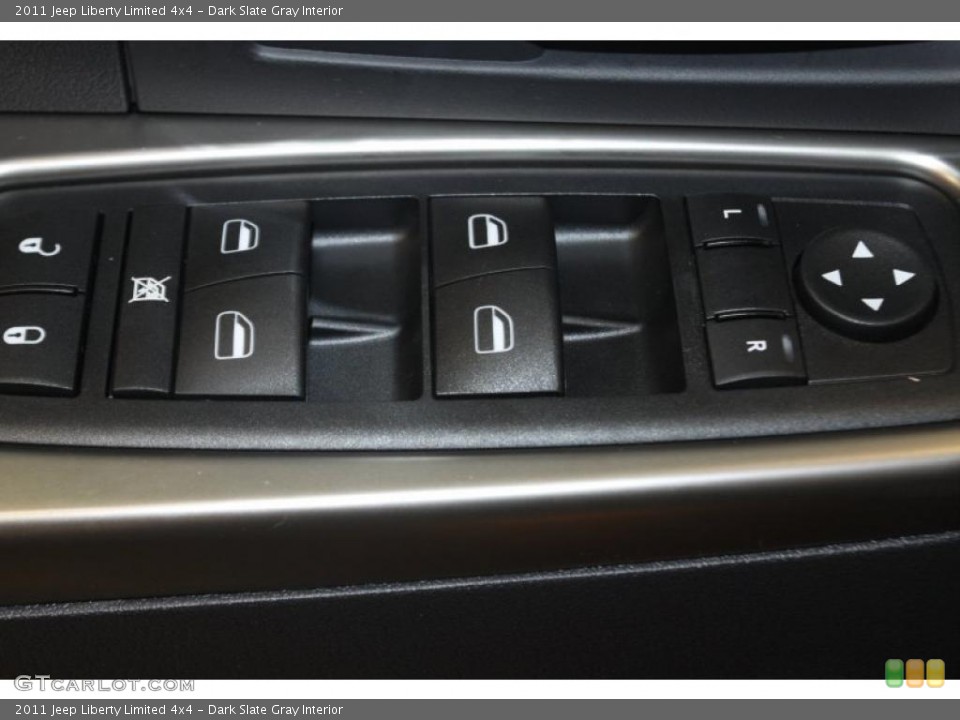 Dark Slate Gray Interior Controls for the 2011 Jeep Liberty Limited 4x4 #46705335
