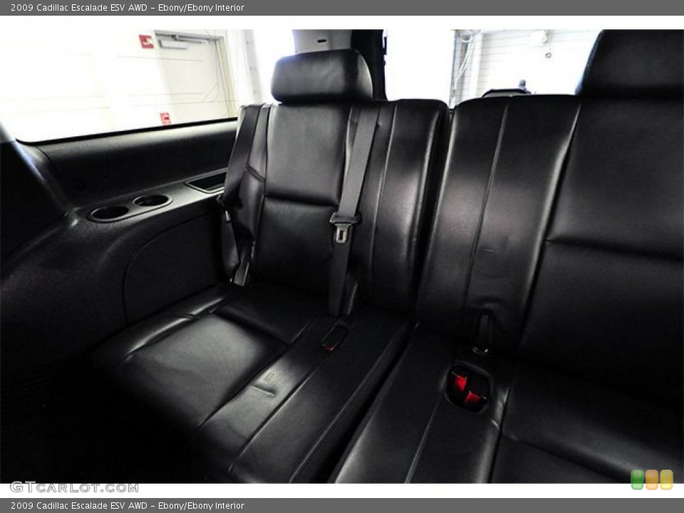 Ebony/Ebony Interior Photo for the 2009 Cadillac Escalade ESV AWD #46705437