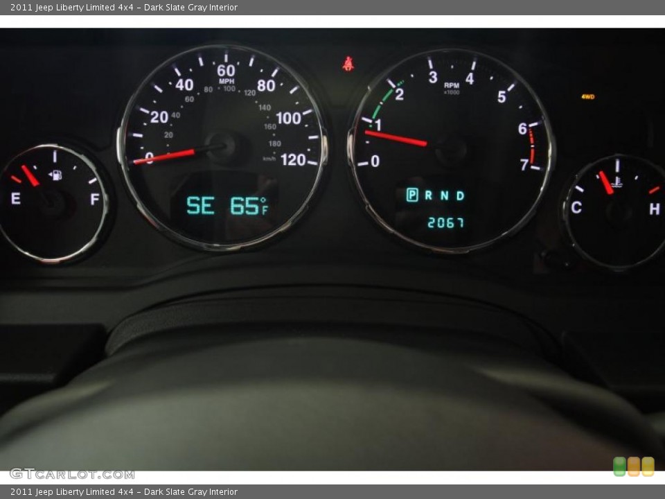 Dark Slate Gray Interior Gauges for the 2011 Jeep Liberty Limited 4x4 #46705620