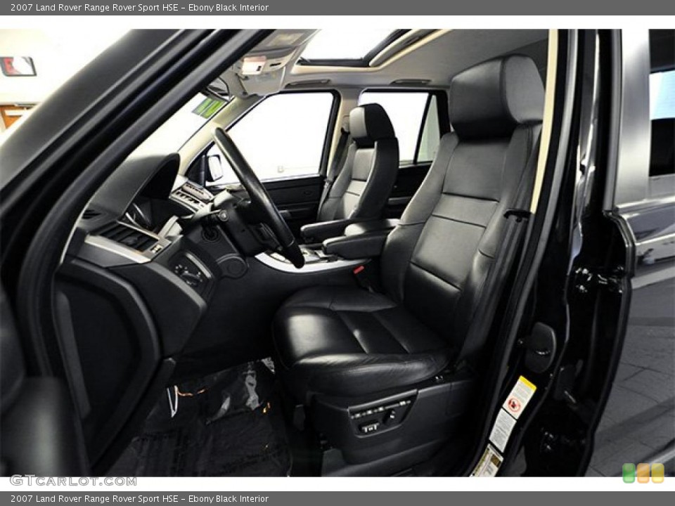 Ebony Black Interior Photo for the 2007 Land Rover Range Rover Sport HSE #46705686
