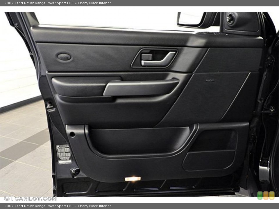 Ebony Black Interior Door Panel for the 2007 Land Rover Range Rover Sport HSE #46705701