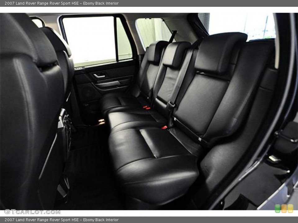 Ebony Black Interior Photo for the 2007 Land Rover Range Rover Sport HSE #46705713