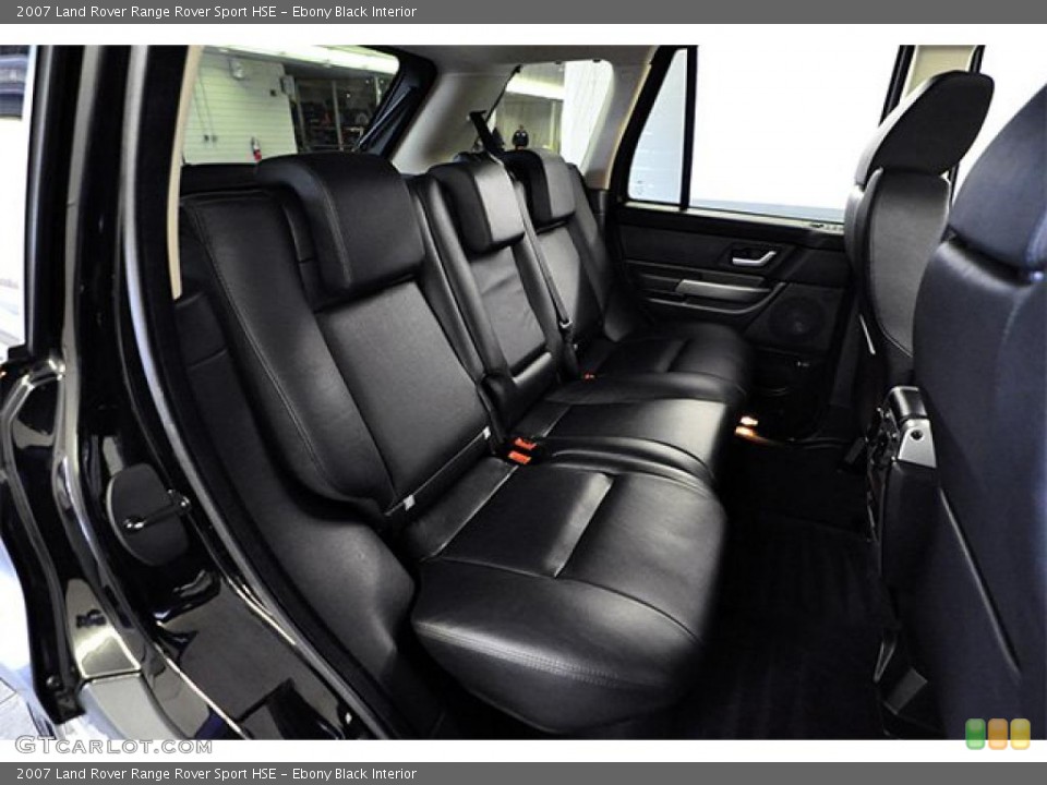 Ebony Black Interior Photo for the 2007 Land Rover Range Rover Sport HSE #46705776