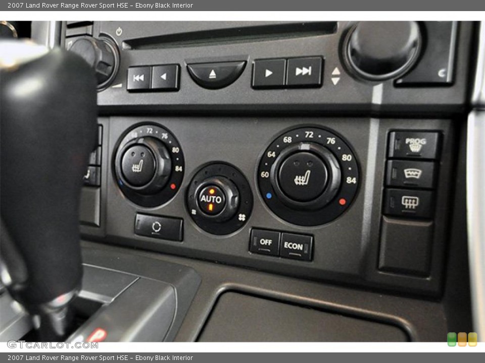Ebony Black Interior Controls for the 2007 Land Rover Range Rover Sport HSE #46705923