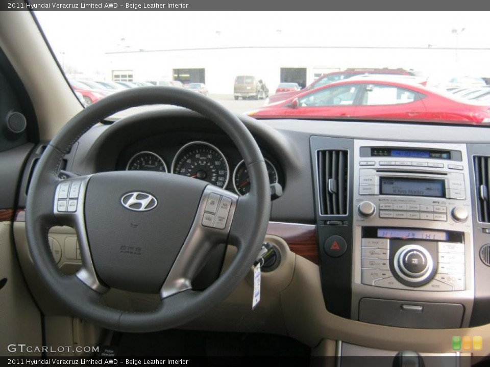 Beige Leather Interior Dashboard for the 2011 Hyundai Veracruz Limited AWD #46710432