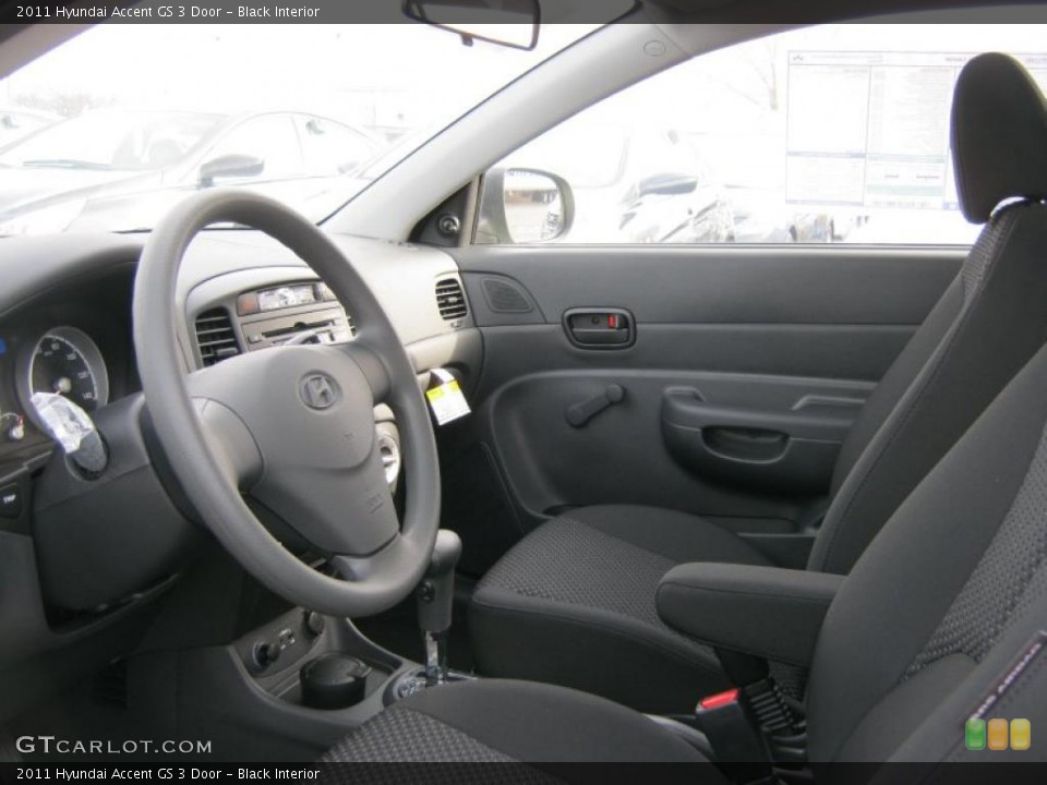 Black Interior Photo for the 2011 Hyundai Accent GS 3 Door #46711185
