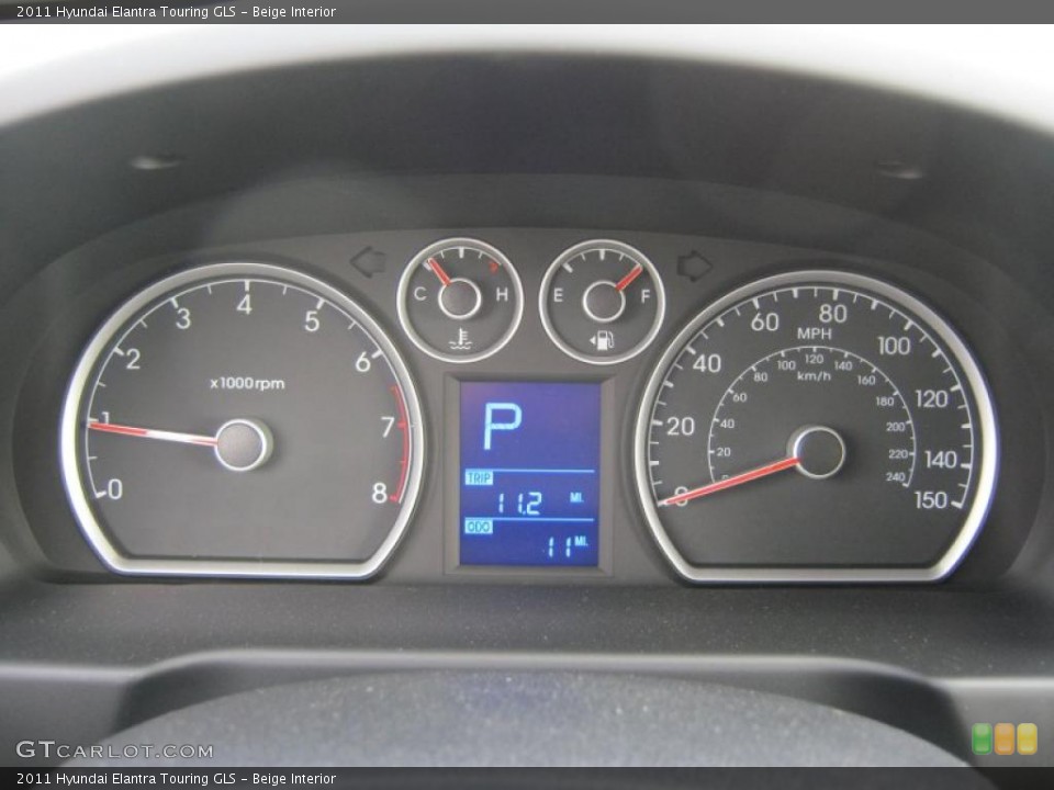 Beige Interior Gauges for the 2011 Hyundai Elantra Touring GLS #46711641