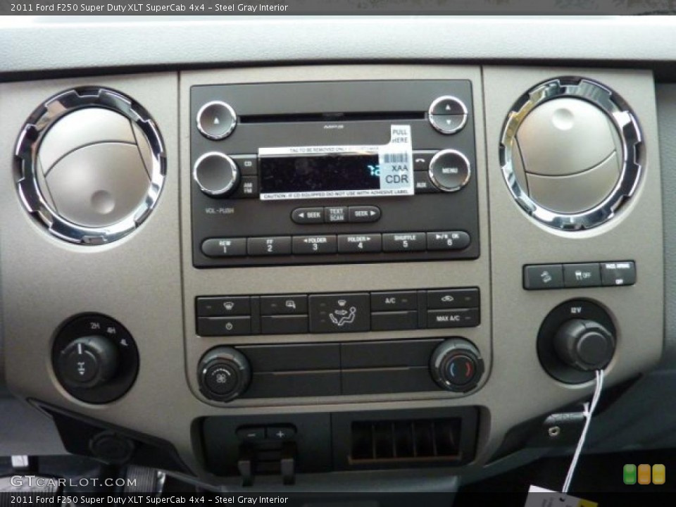 Steel Gray Interior Controls for the 2011 Ford F250 Super Duty XLT SuperCab 4x4 #46715703