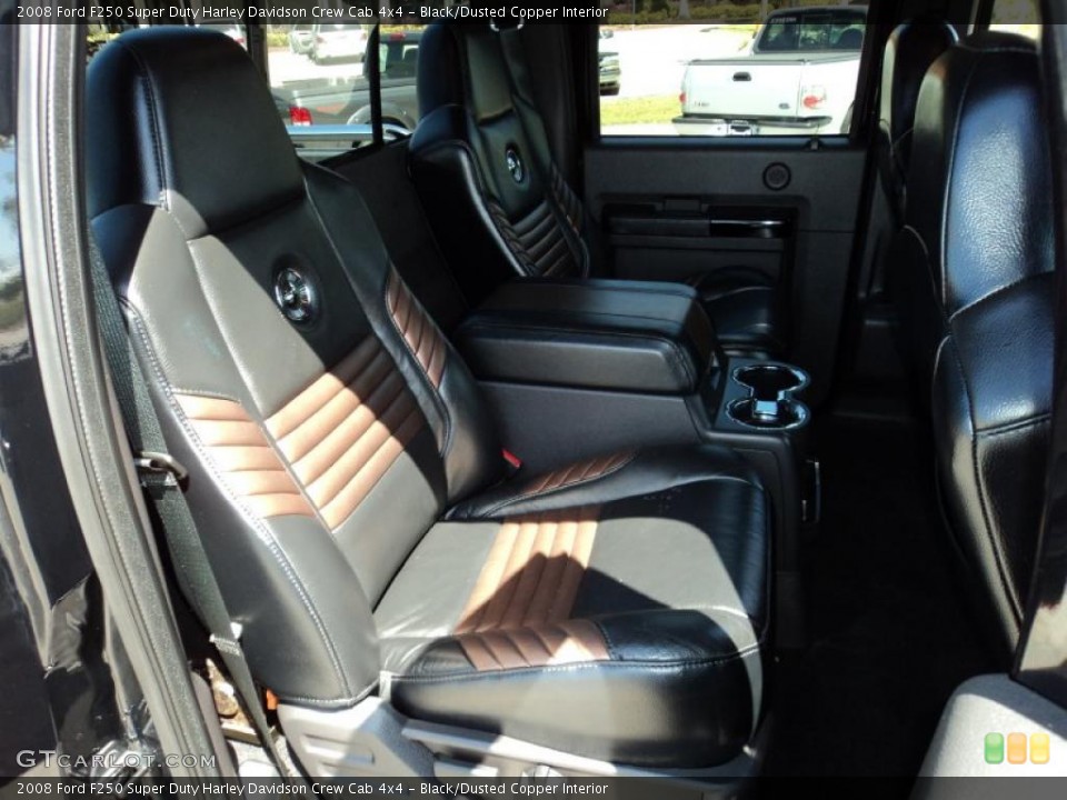 Black/Dusted Copper Interior Photo for the 2008 Ford F250 Super Duty Harley Davidson Crew Cab 4x4 #46716375