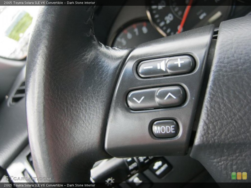 Dark Stone Interior Controls for the 2005 Toyota Solara SLE V6 Convertible #46716981