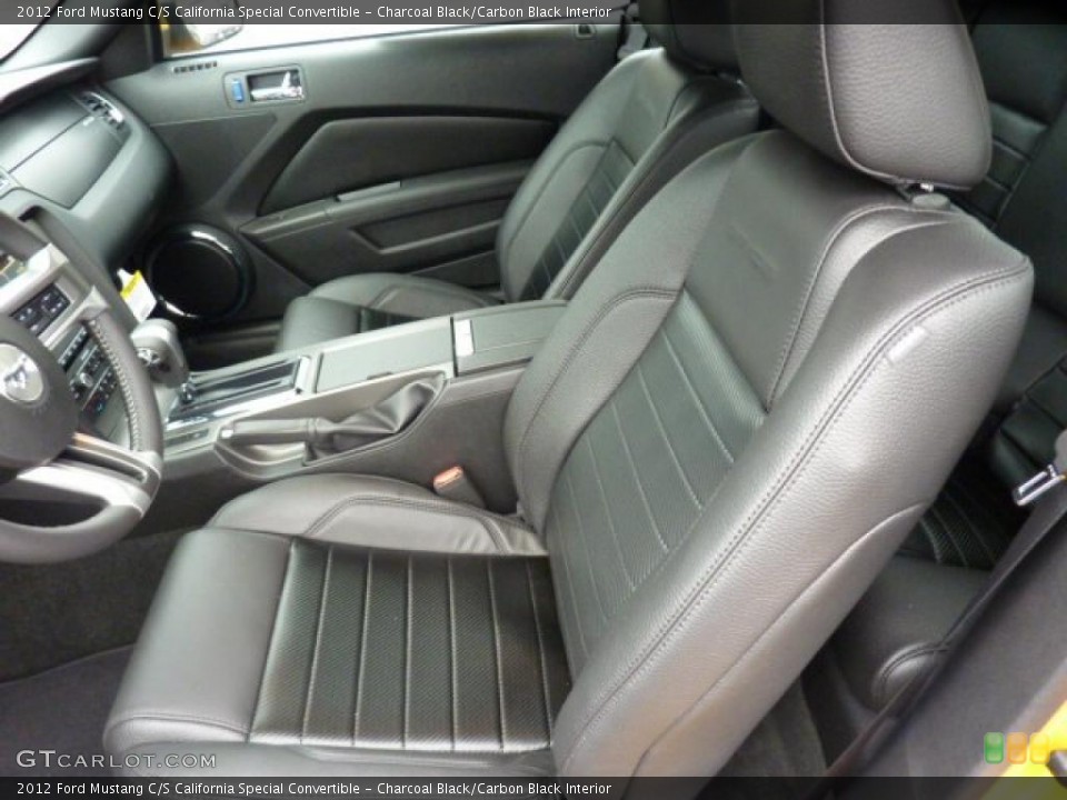 Charcoal Black/Carbon Black Interior Photo for the 2012 Ford Mustang C/S California Special Convertible #46720236