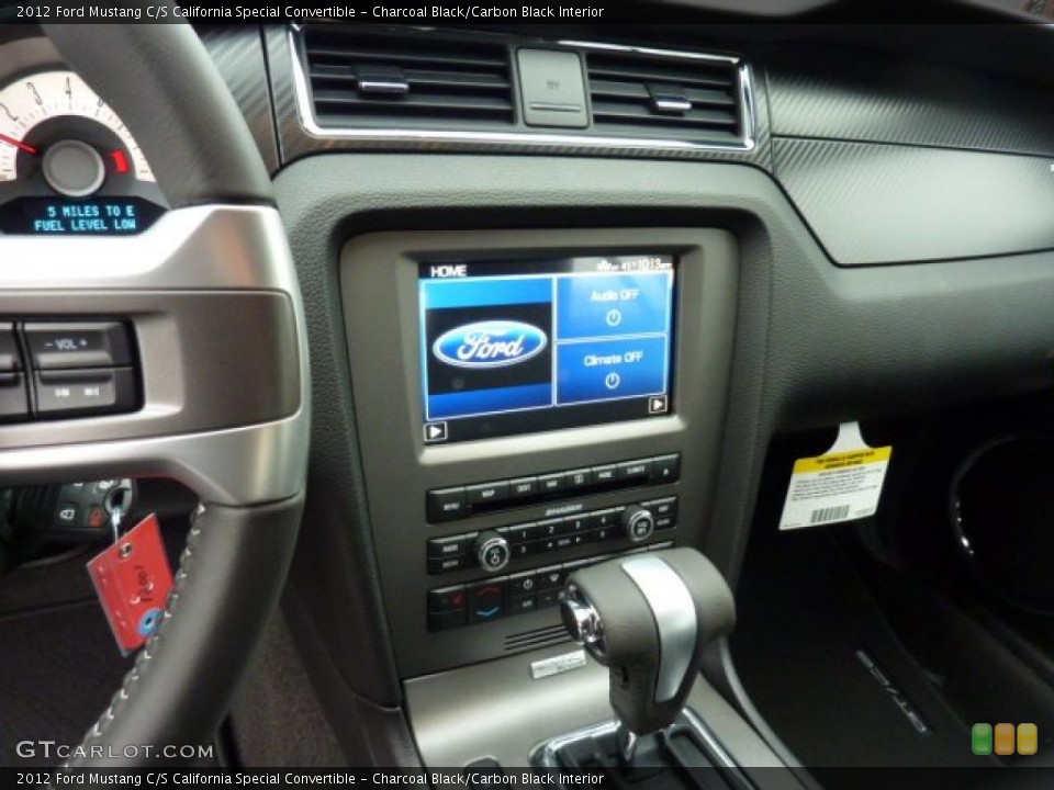 Charcoal Black/Carbon Black Interior Controls for the 2012 Ford Mustang C/S California Special Convertible #46720308