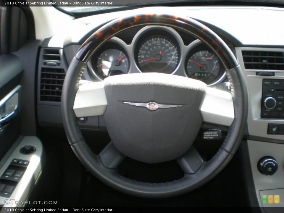 Dark Slate Gray Interior Steering Wheel for the 2010 Chrysler Sebring Limited Sedan #46723683
