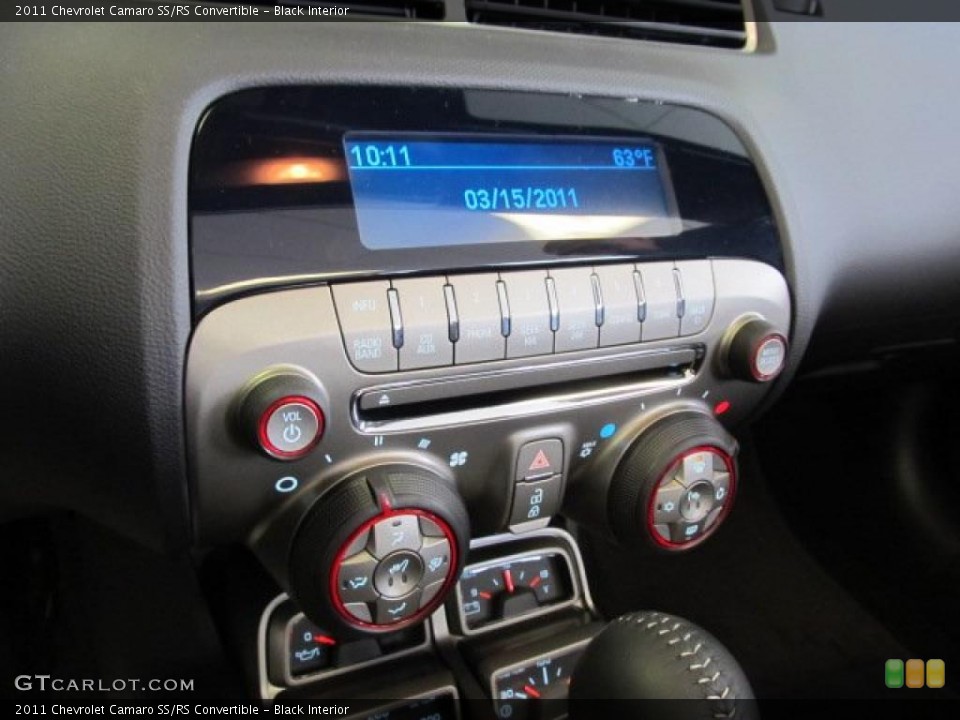 Black Interior Controls for the 2011 Chevrolet Camaro SS/RS Convertible #46724448
