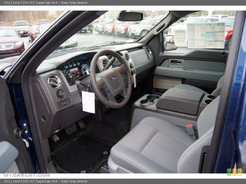 Steel Gray Interior Photo for the 2011 Ford F150 XLT SuperCab 4x4 #46724955