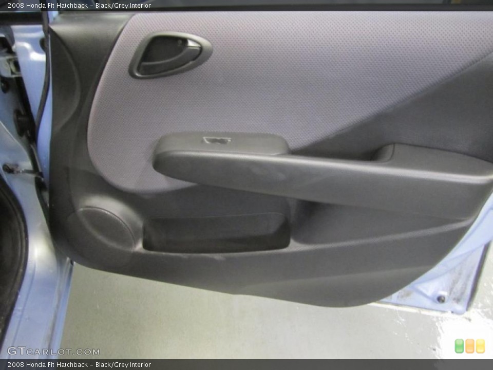Black/Grey Interior Door Panel for the 2008 Honda Fit Hatchback #46725126