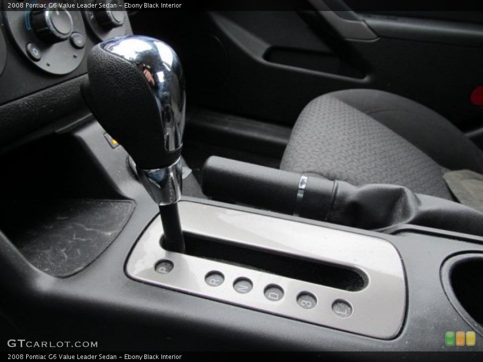 Ebony Black Interior Transmission for the 2008 Pontiac G6 Value Leader Sedan #46727382