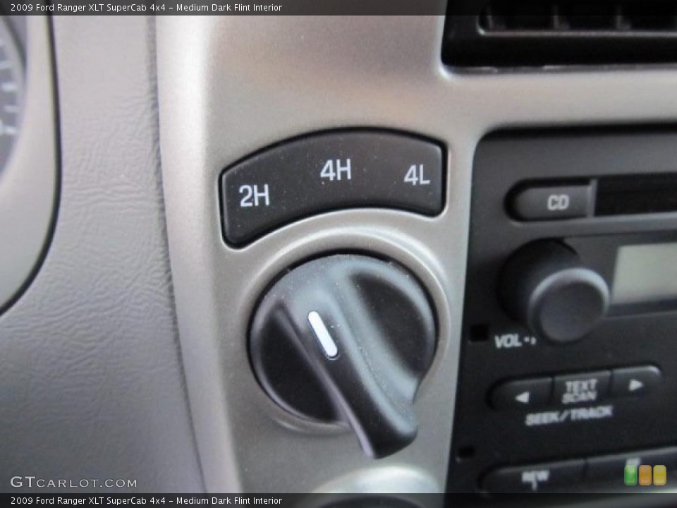 Medium Dark Flint Interior Controls for the 2009 Ford Ranger XLT SuperCab 4x4 #46729233