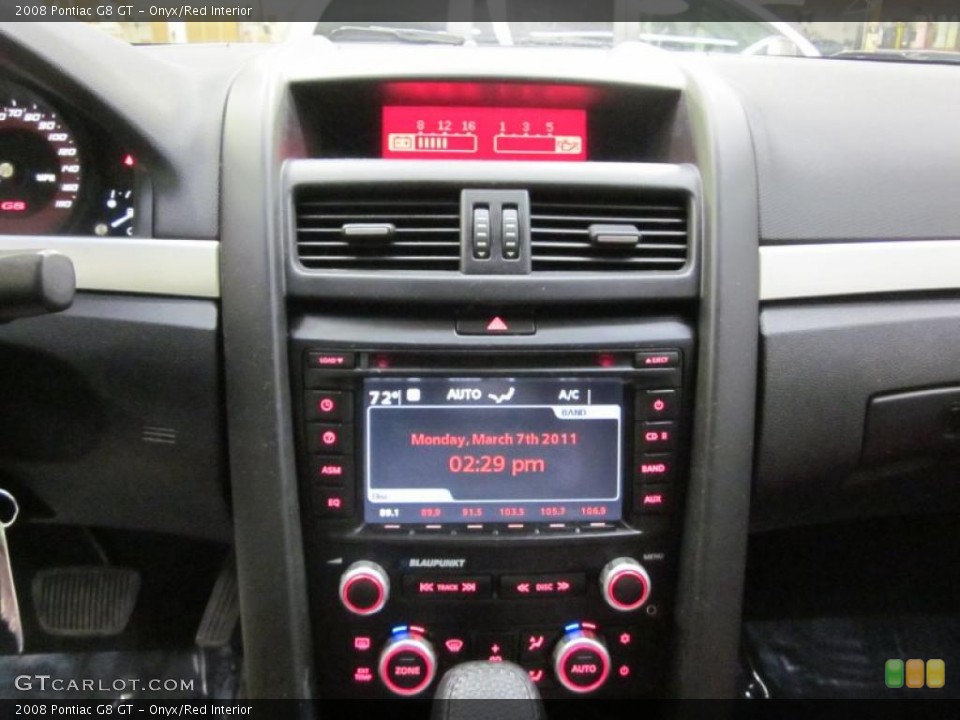 Onyx/Red Interior Controls for the 2008 Pontiac G8 GT #46729494