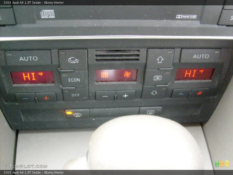 Ebony Interior Controls for the 2003 Audi A4 1.8T Sedan #46730349