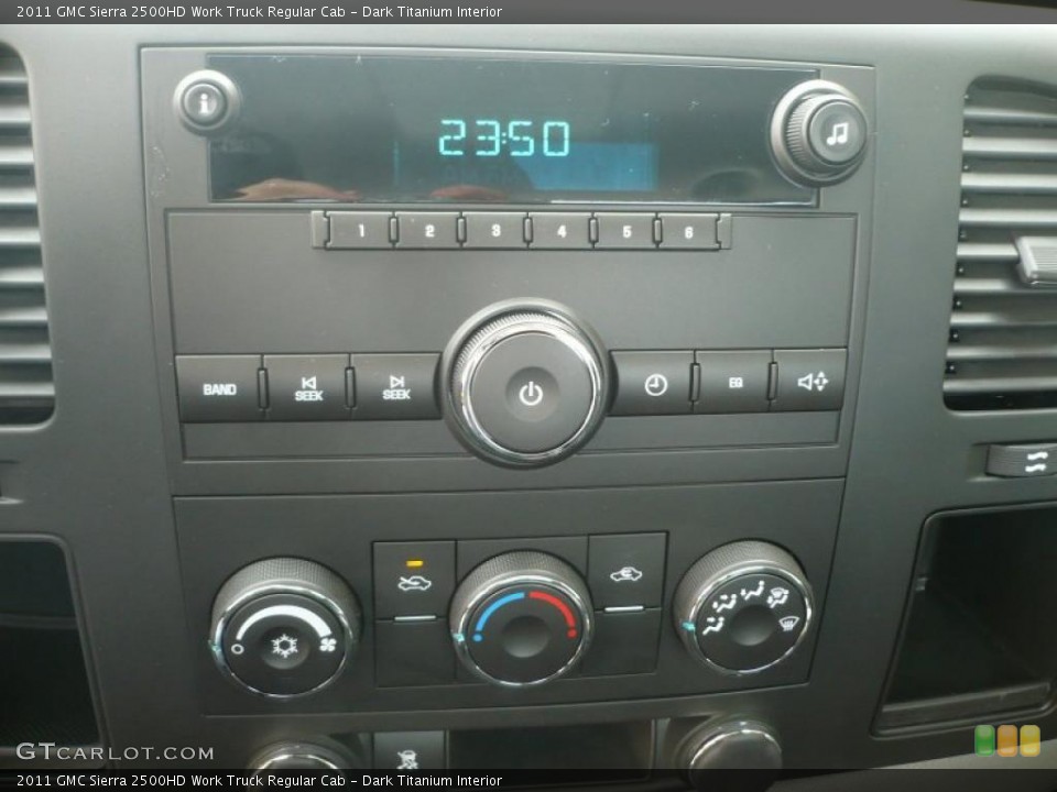 Dark Titanium Interior Controls for the 2011 GMC Sierra 2500HD Work Truck Regular Cab #46730448
