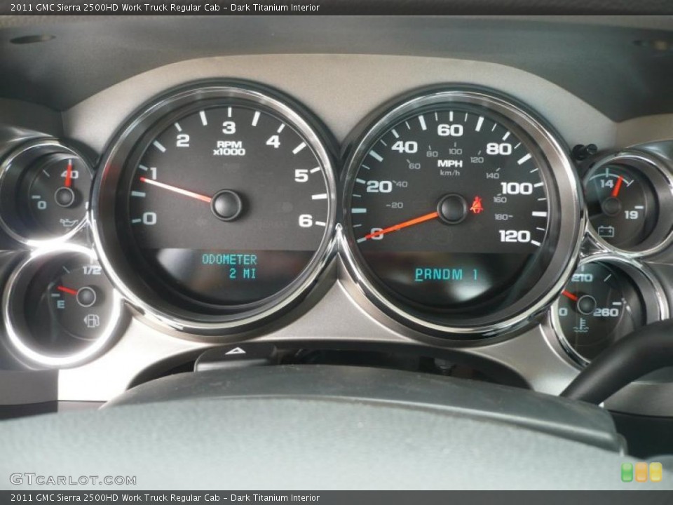 Dark Titanium Interior Gauges for the 2011 GMC Sierra 2500HD Work Truck Regular Cab #46730478